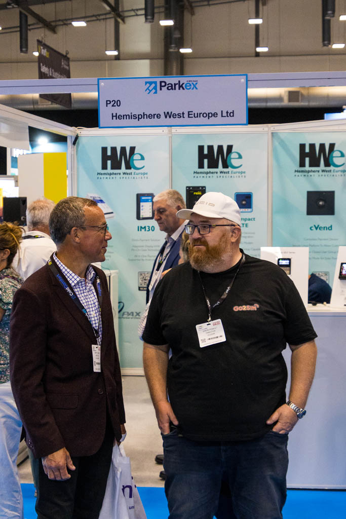 Simon talking to potential clients