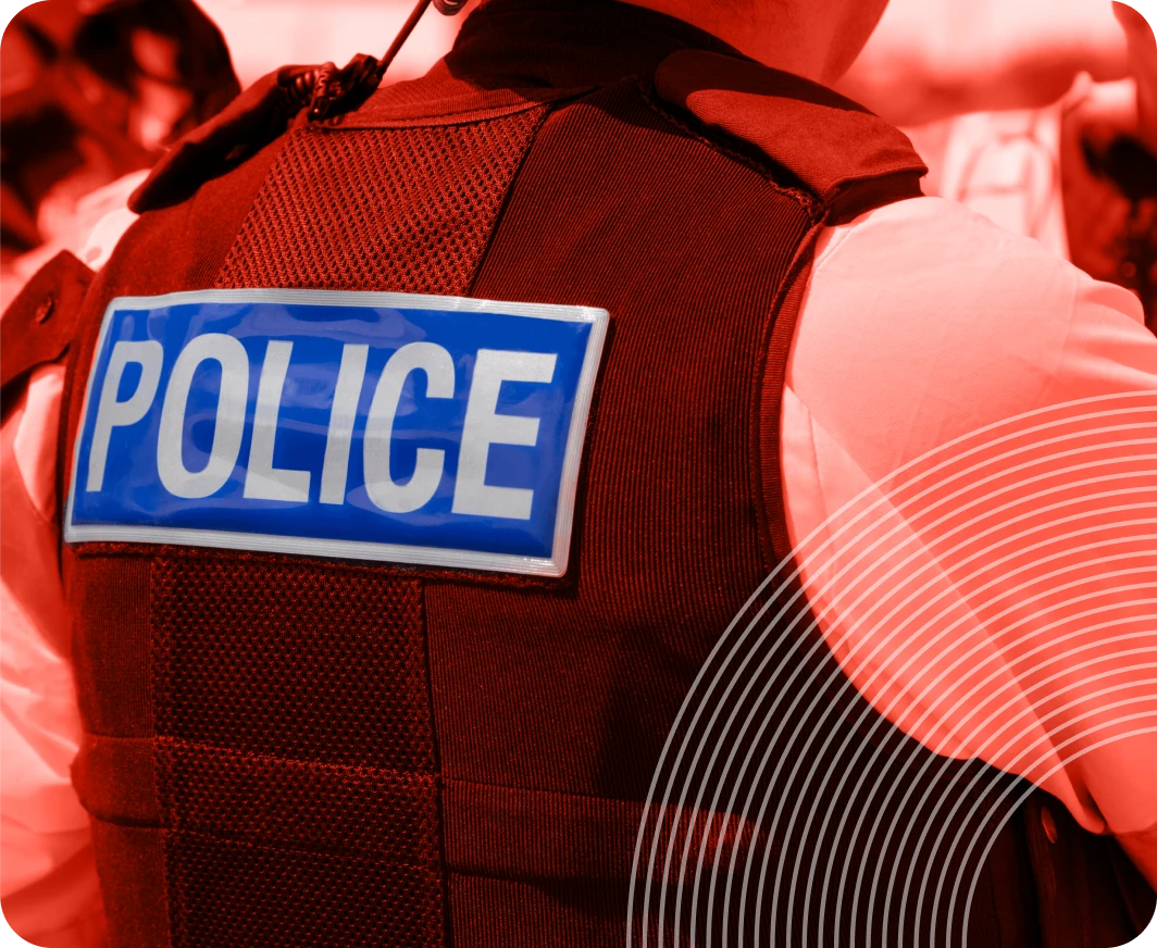 Police officer gradient image