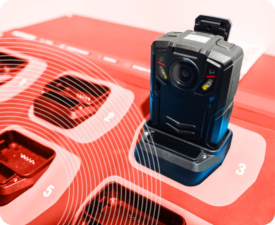 Body Worn Camera being charged