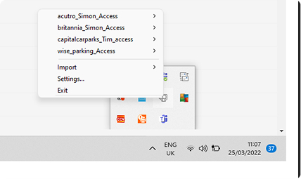 Right click on OpenVPN icon